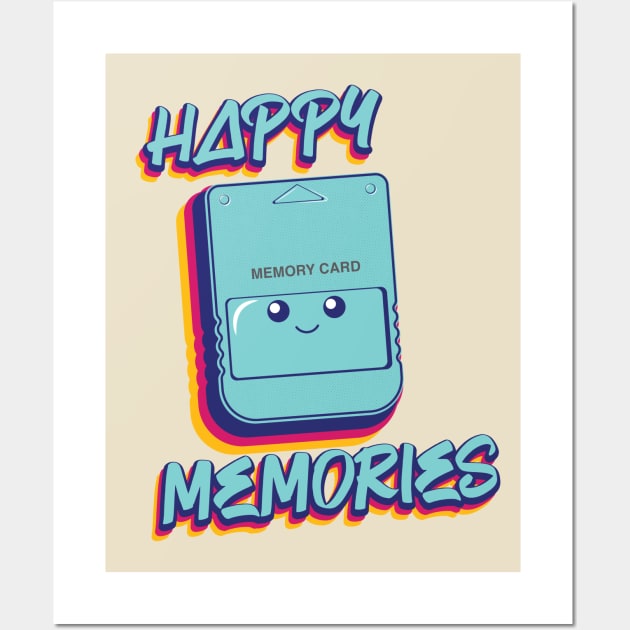 Happy Memory Card Wall Art by wookiemike